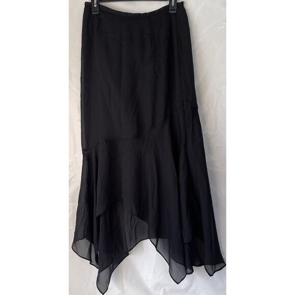 VERONIQUE YOUNG For W Women's Black Layered Asymmetrical Skirt Vtg USA Sz 10 - Picture 1 of 6